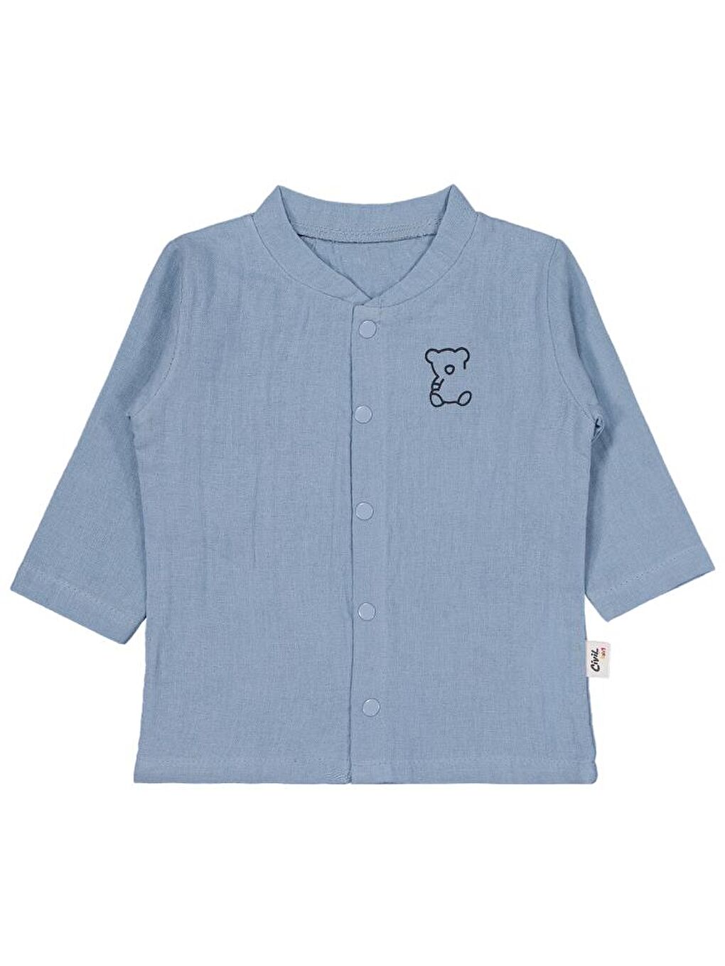 Baby Ayıcık Baskılı 1-9 Ay Pijama Takımı - Mavi 9-12 Ay-2