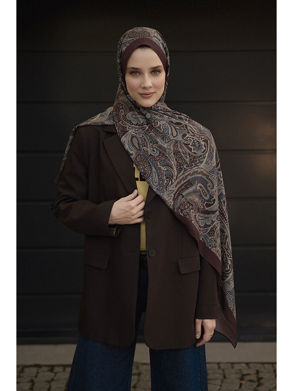 Kahverengi Deluxe Şal Laal-1