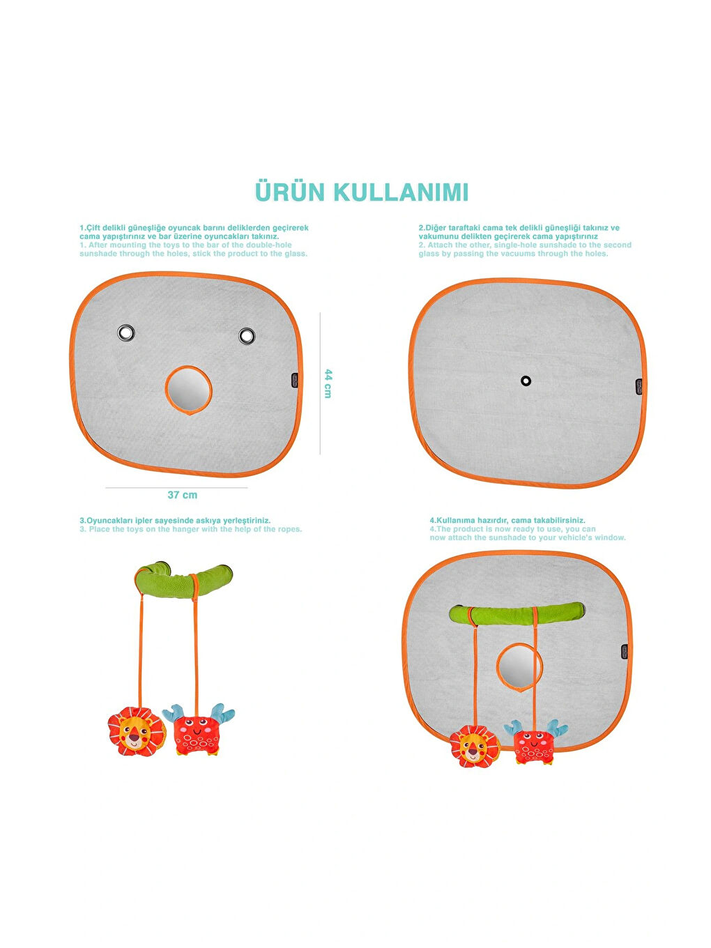 Figürlü Oto Yan Cam Güneşliği-5