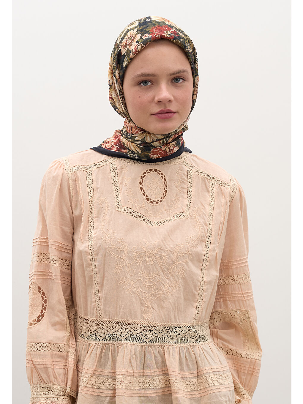 Judıth Desen Pamuklu Viskon Eşarp Siyah-1