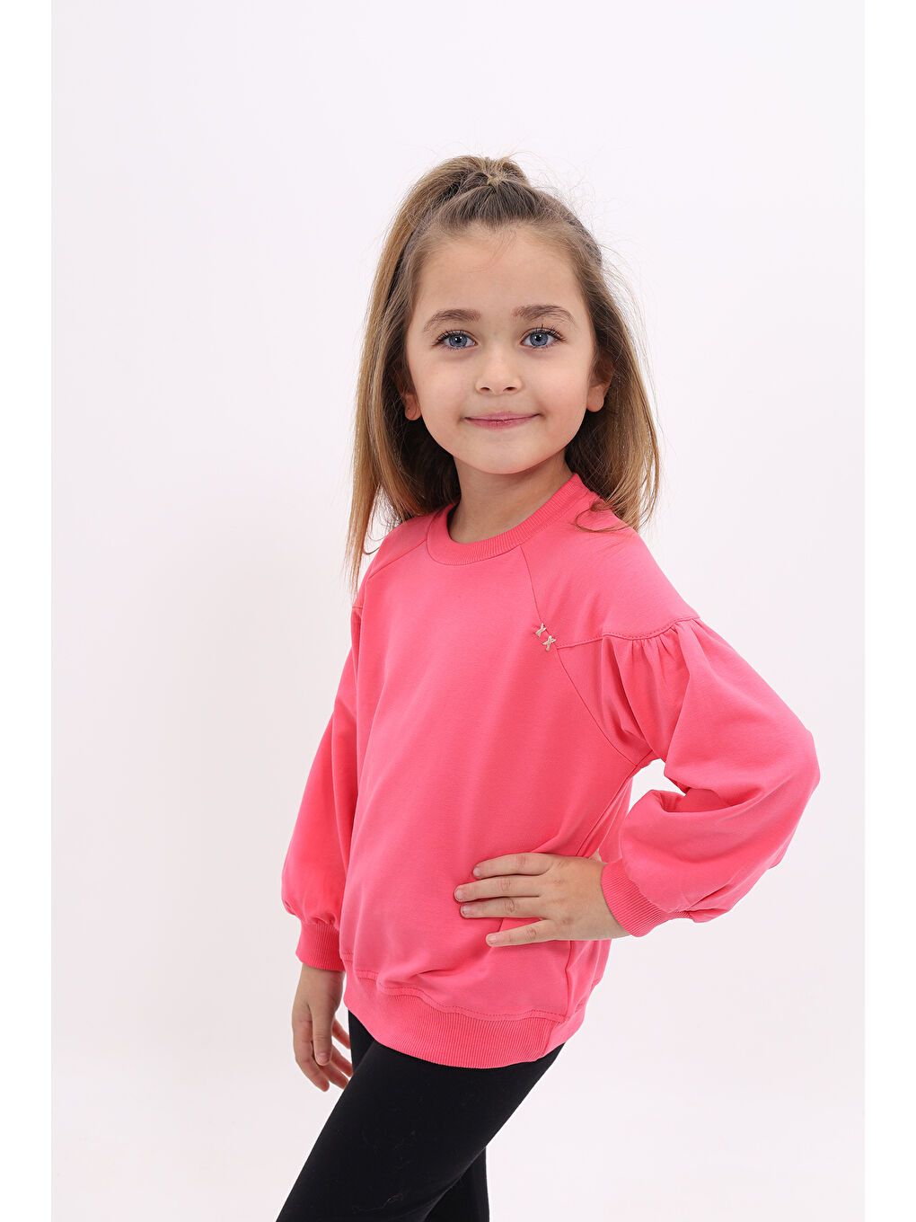 Fuşya Kız Çocuk Sweatshirt-1