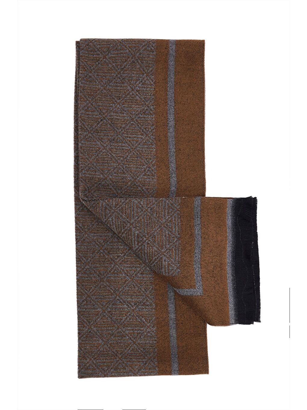 Kahverengi Erkek Kışlık Atkı-1