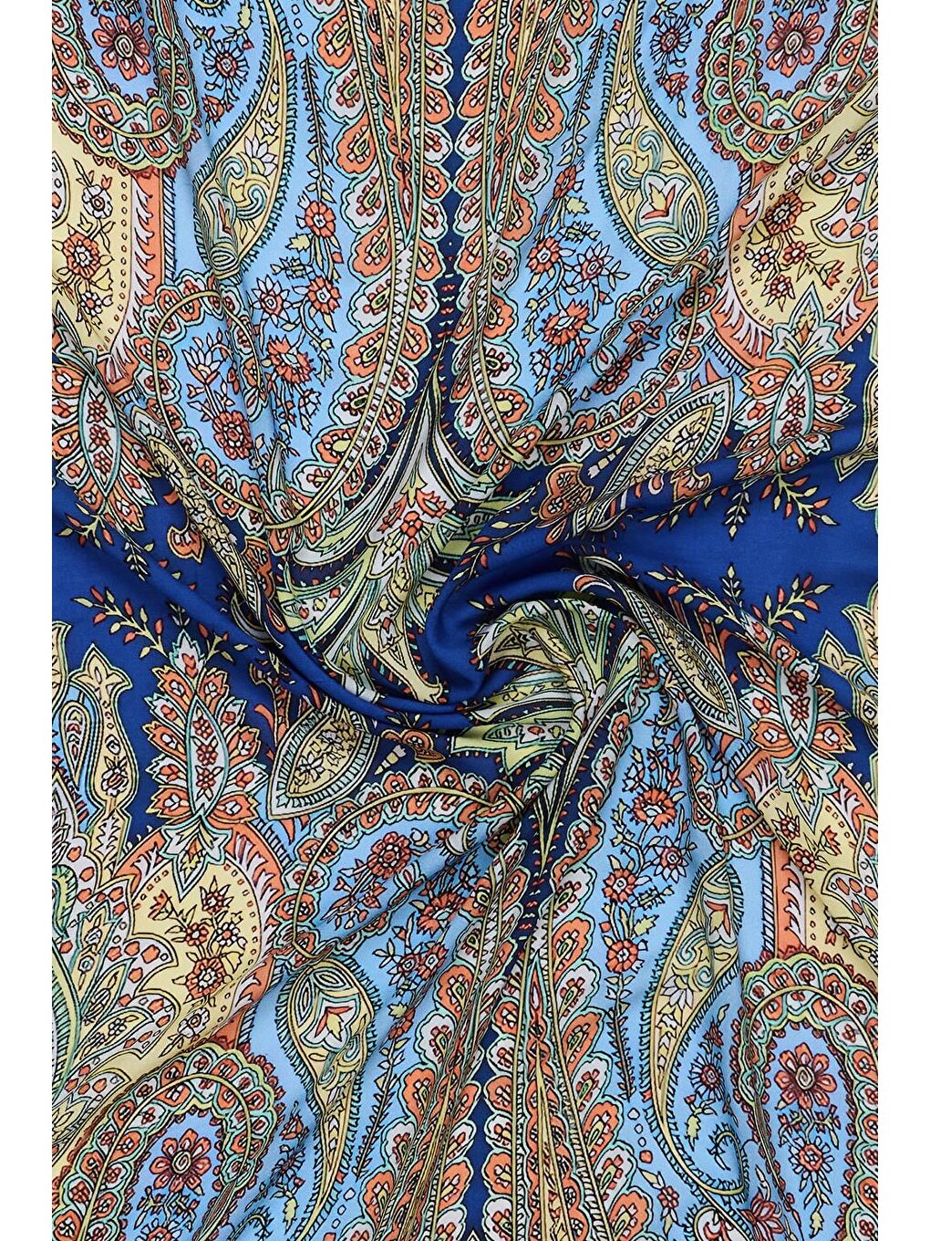 Lacivert Deluxe Şal Lalita Desenli-7