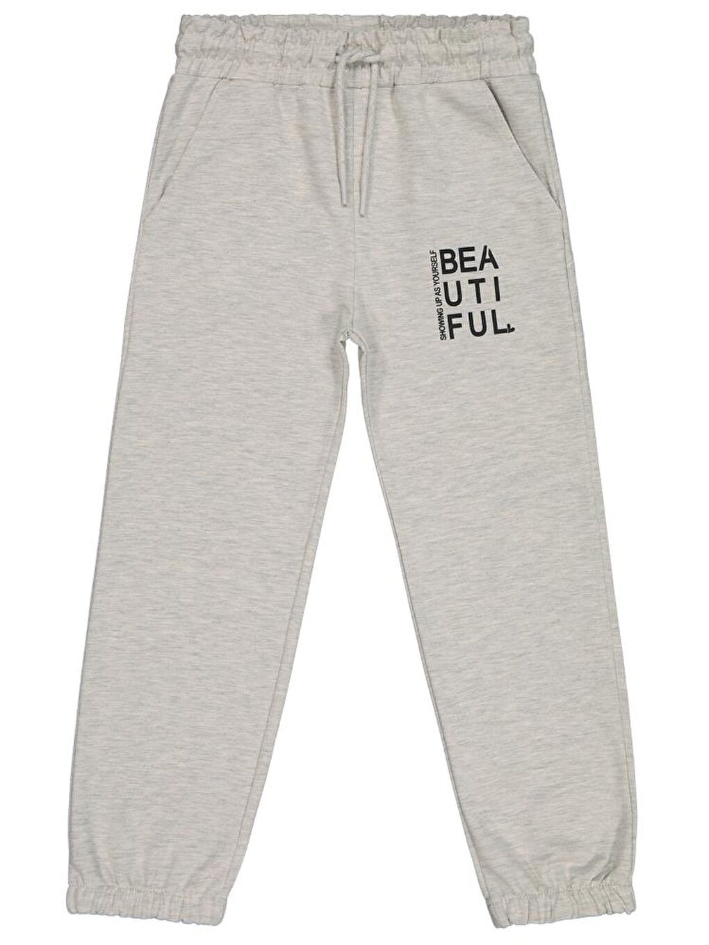 Girls Basic 6-9 Yaş Eşofman Altı - Ekru 8-9 Yaş