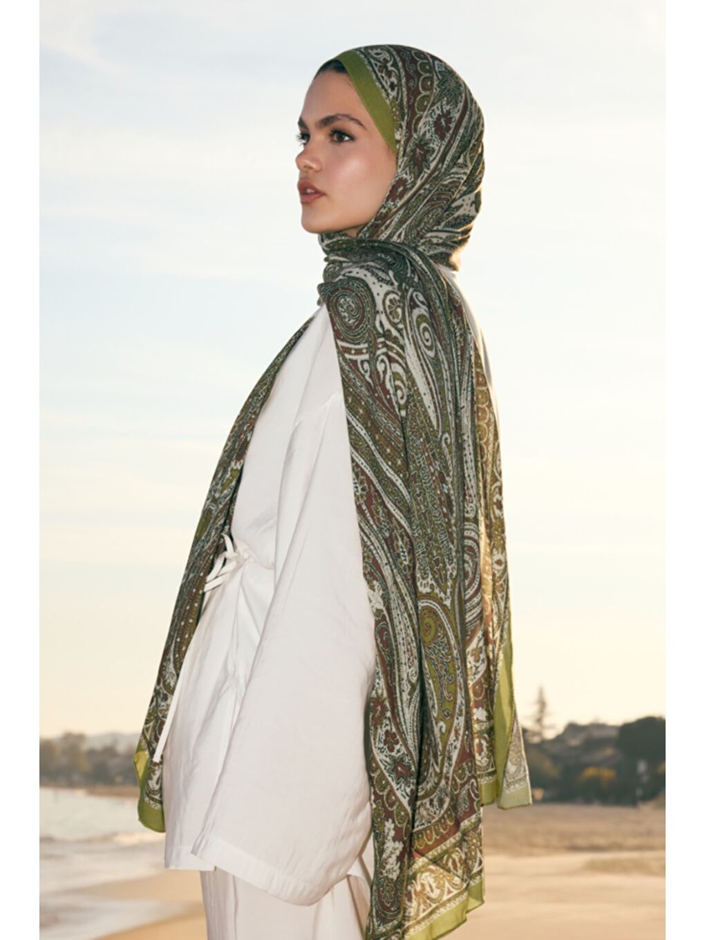 Yeşil Deluxe Summer Şal Noa Olive