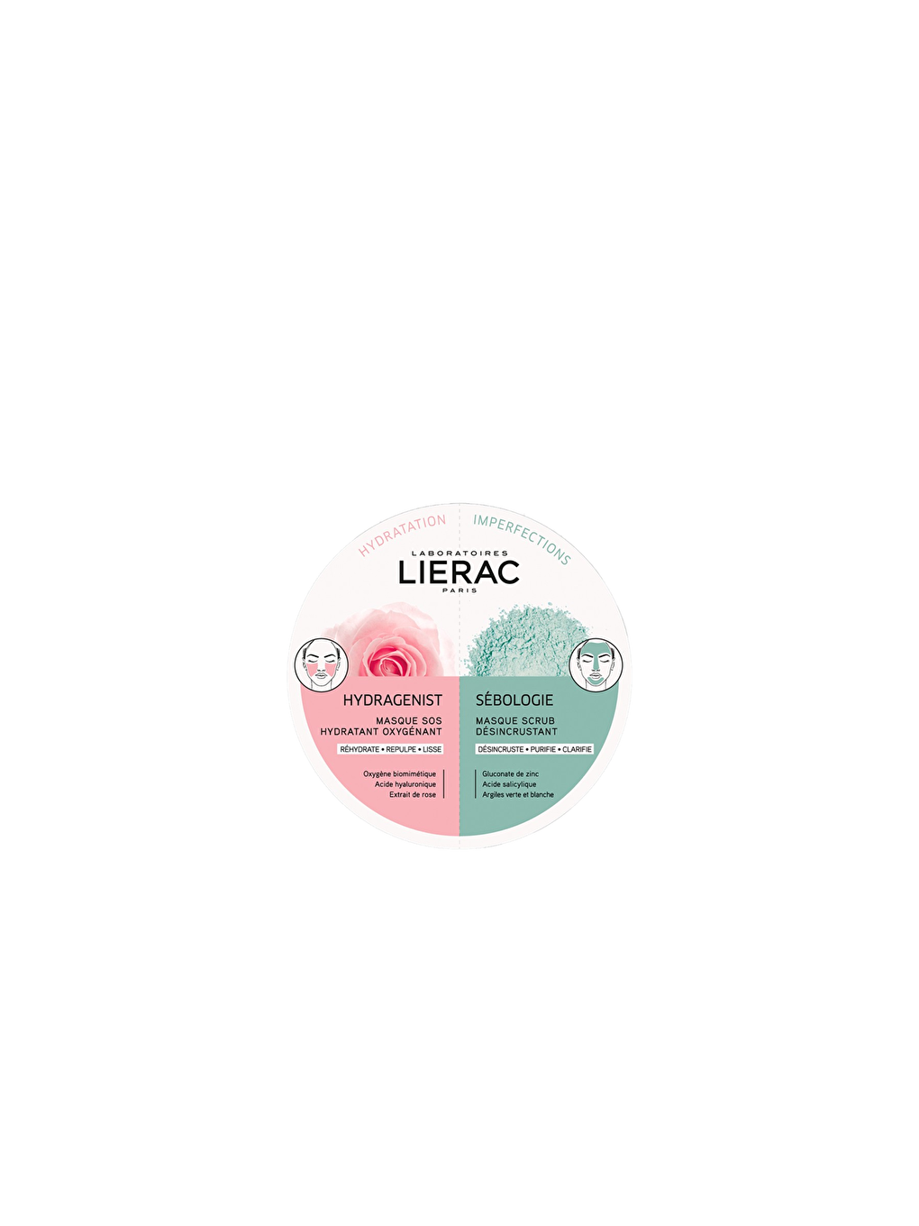 LIERAC Renksiz Hydragenist Maske 6 ml + Sebologie Maske 6 ml