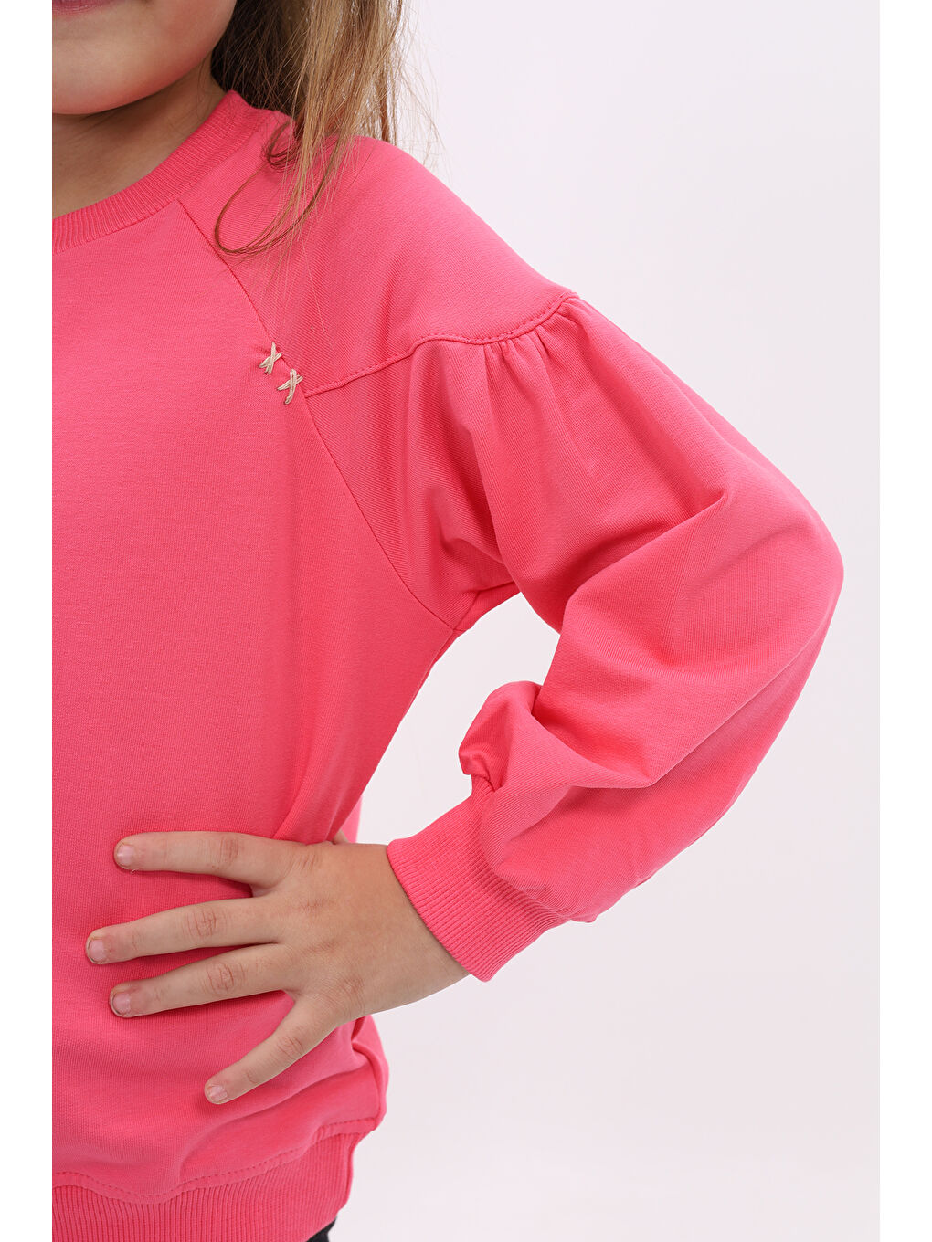 Fuşya Kız Çocuk Sweatshirt-3