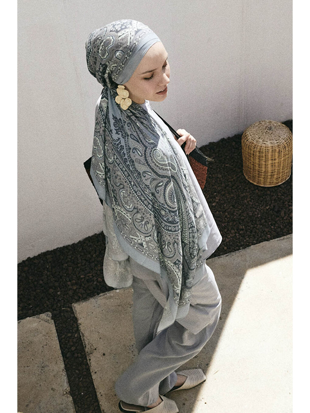 Deluxe Summer Şal Alice Soft Mavi-1