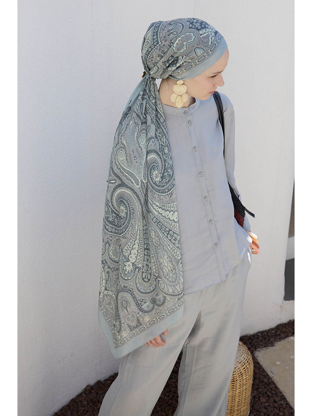 Deluxe Summer Şal Alice Soft Mavi-3