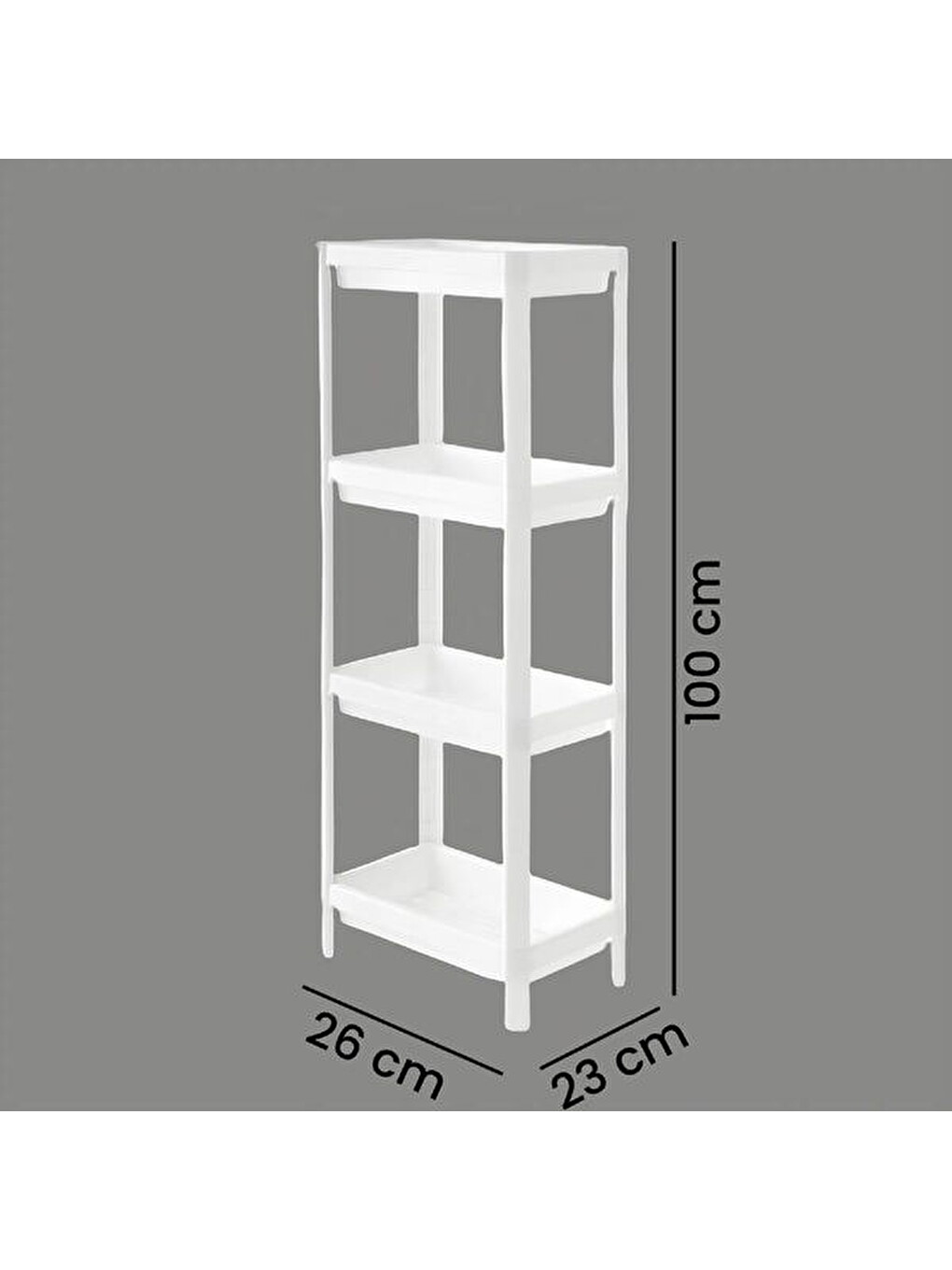 Çok Amaçlı Raf Ünitesi - Beyaz - 100 cm-4