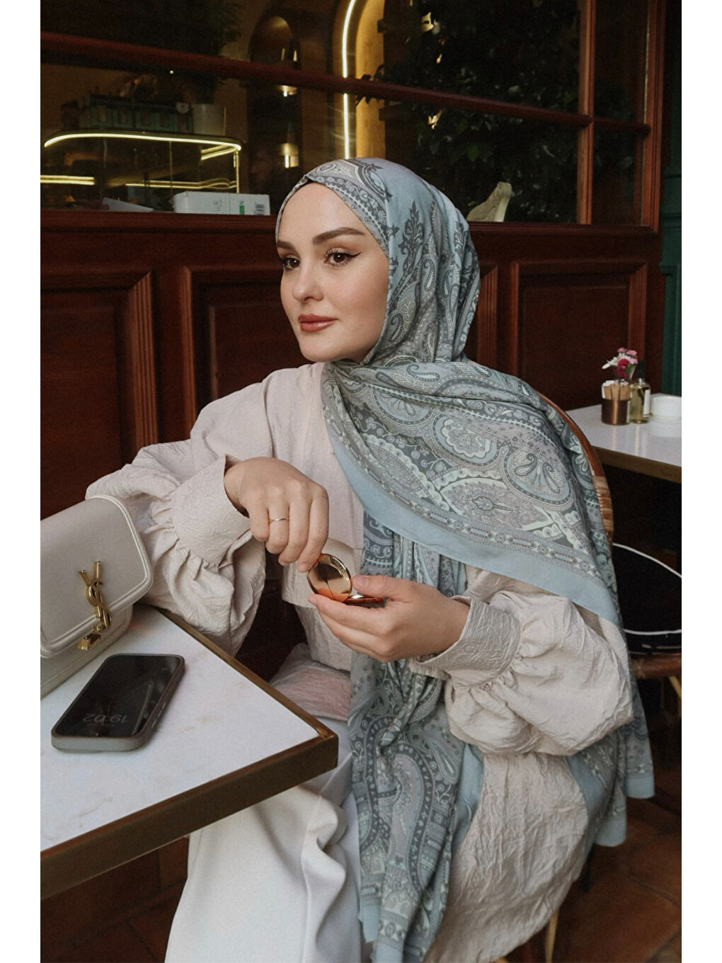 Deluxe Summer Şal Alice Soft Mavi-6