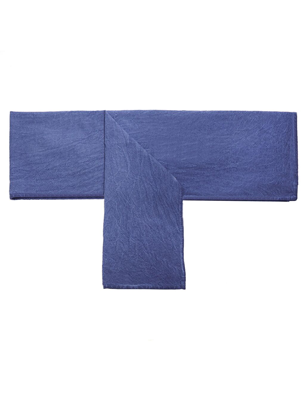 Mavi Taşlanmış Indigo Denim Pamuk Runner