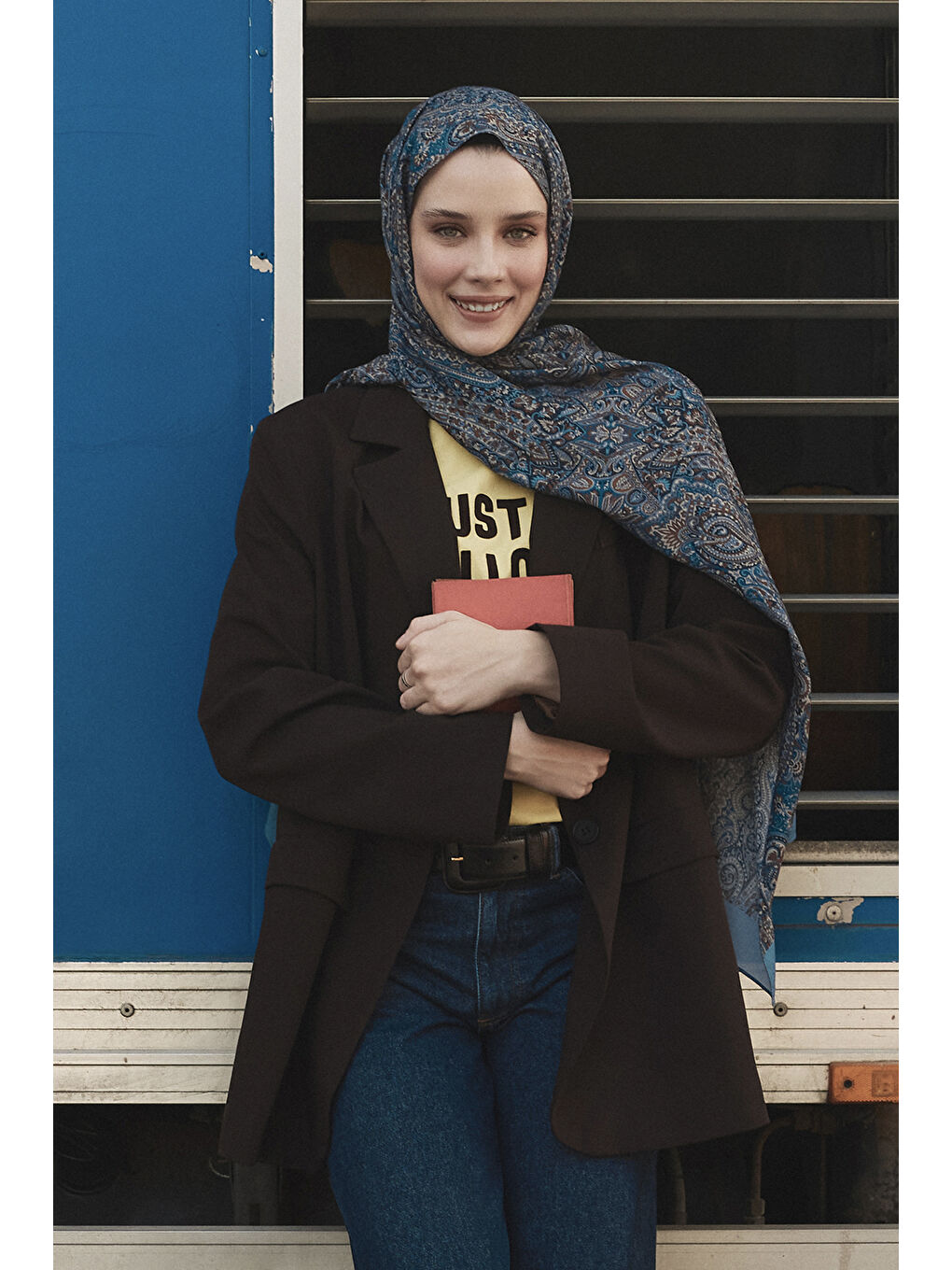 Siyah Deluxe Şal Nanny Desenli-6