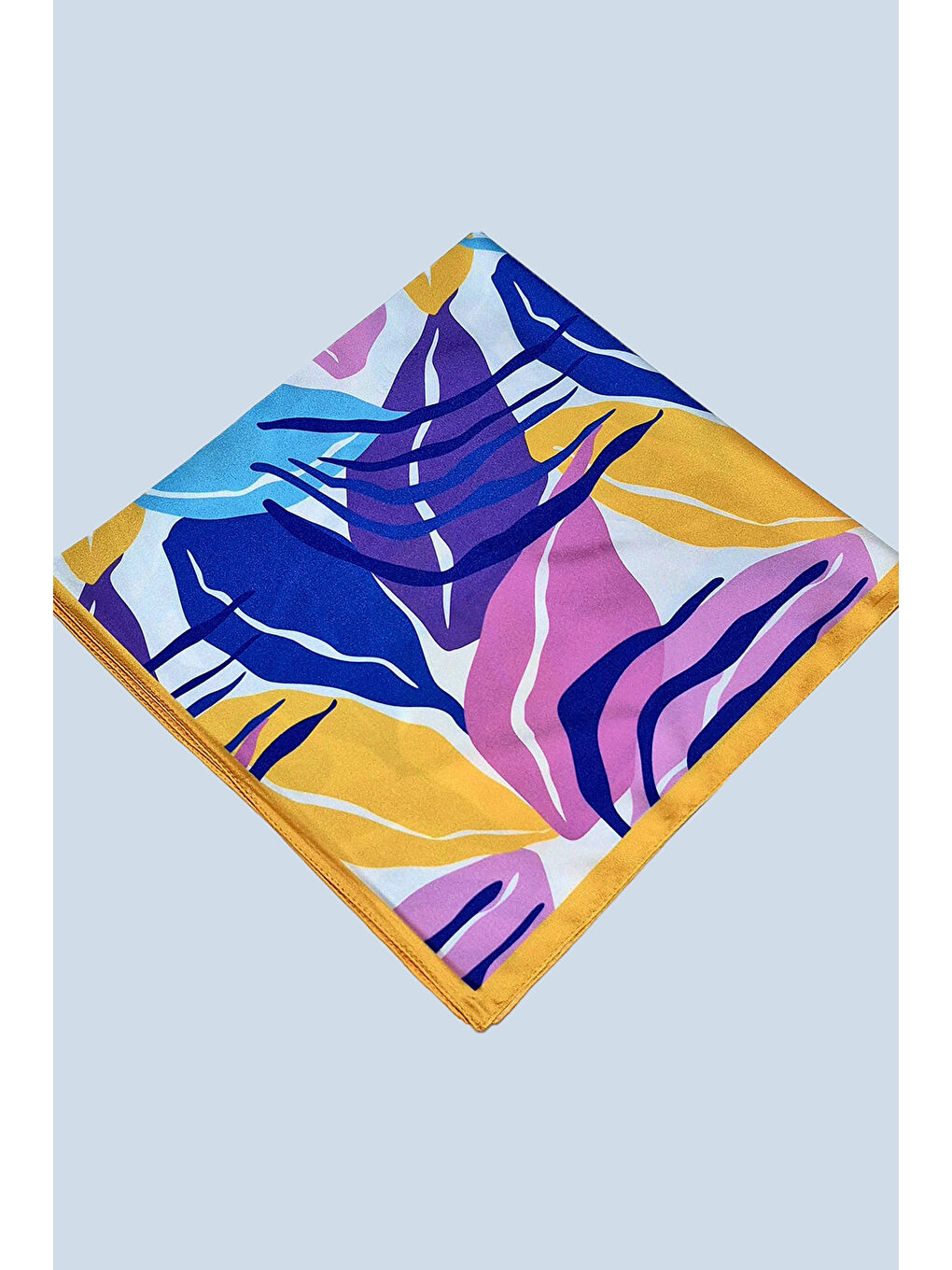 Kadın Desenli Bandana Fular 010187 - Mor