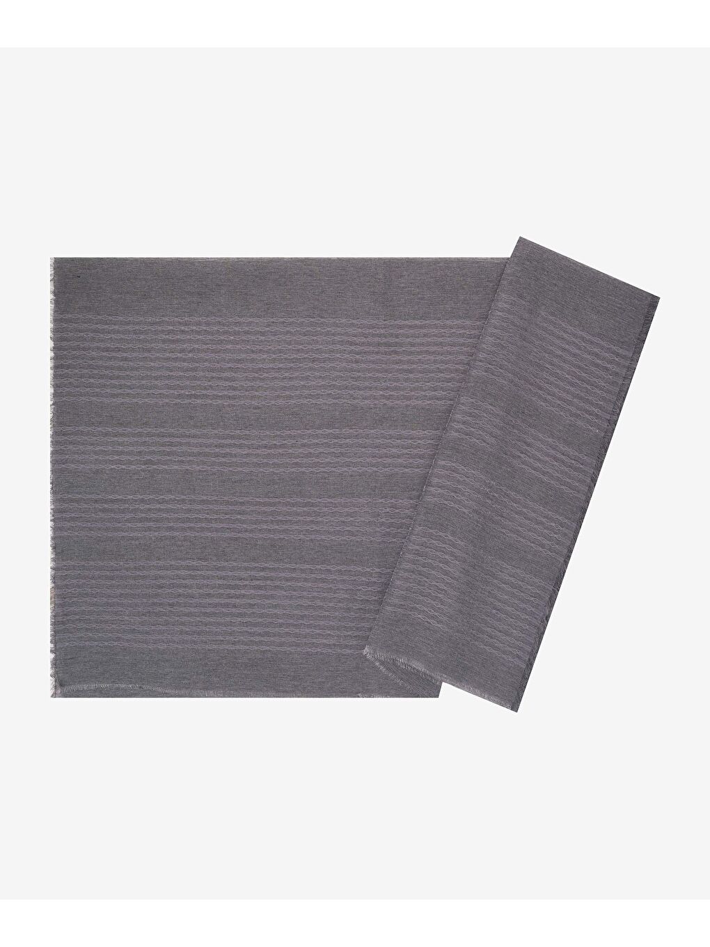 Gri 75X190 Cm 2020100 Çizgili Stil Şal