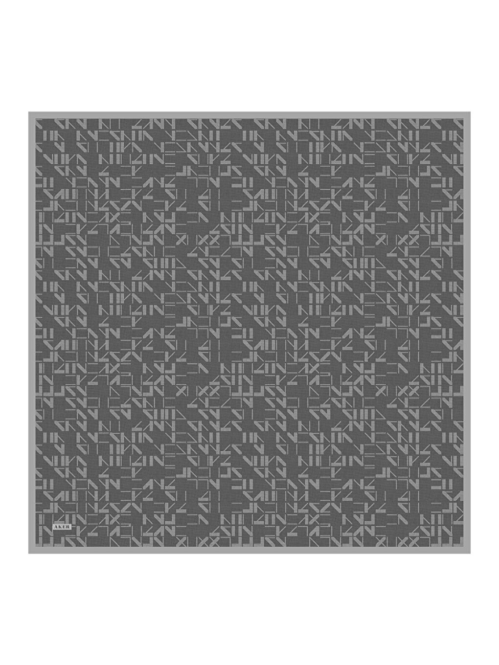 Siyah İpek Krep Saten Eşarp