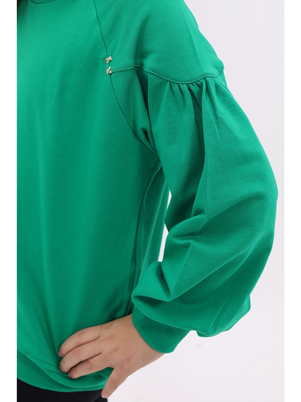 Yeşil Kız Çocuk Sweatshirt-2