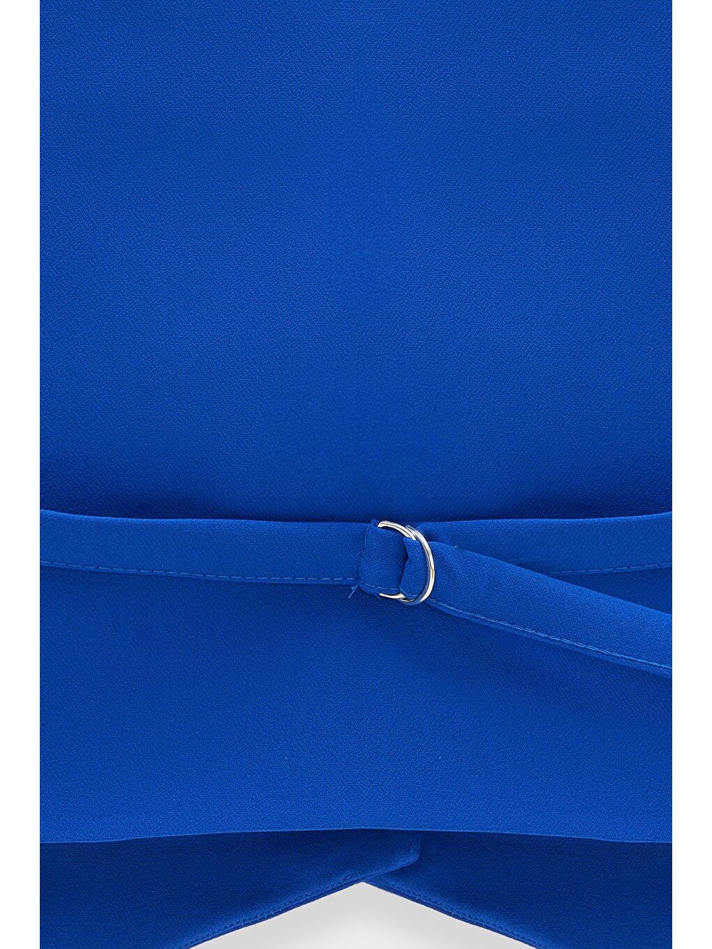 Saks Mavi Bağlamalı V Yaka Yelek-3