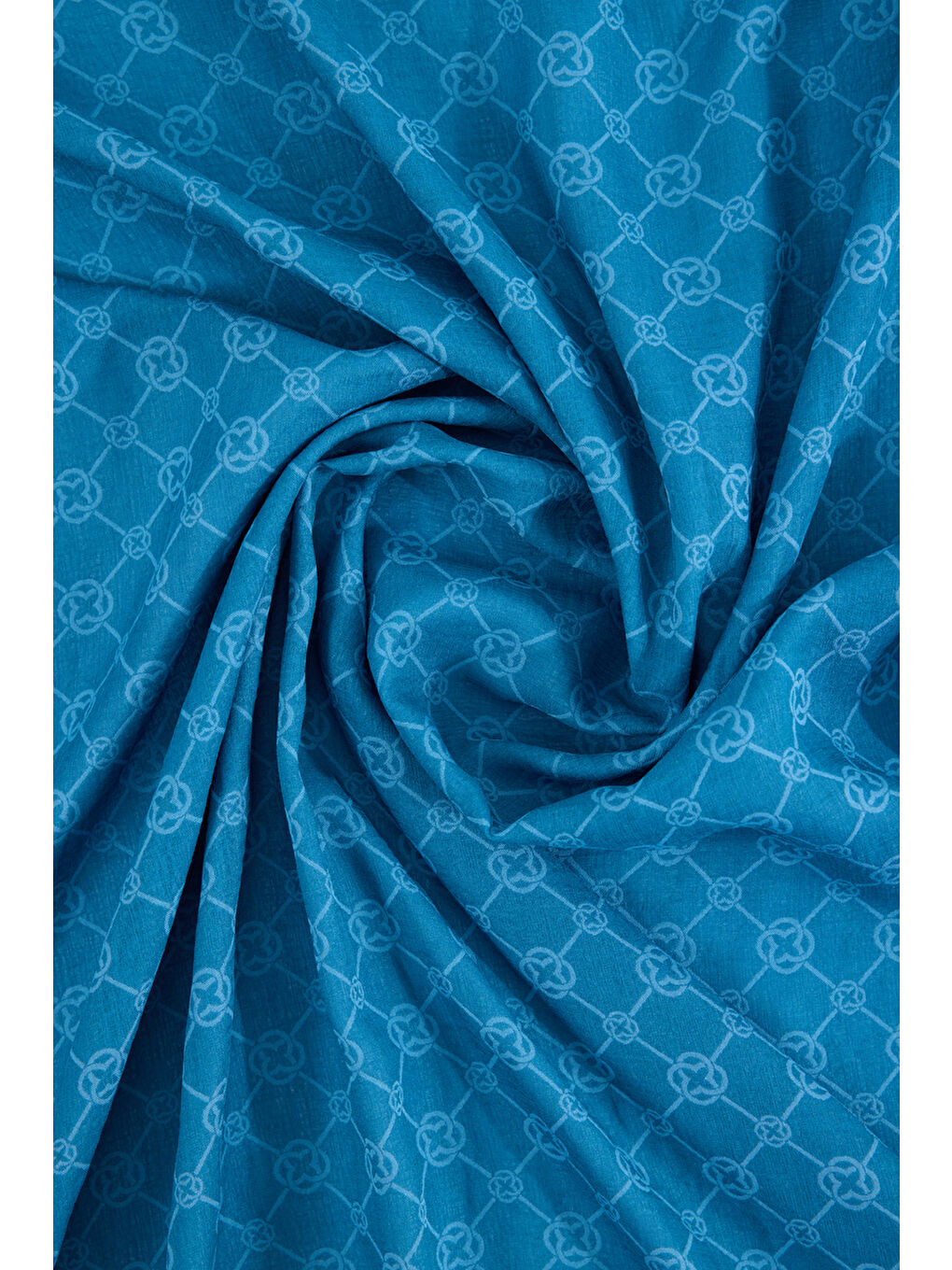 Petrol 75X190 Cm 1090100 Elegance Monogram Şal-1