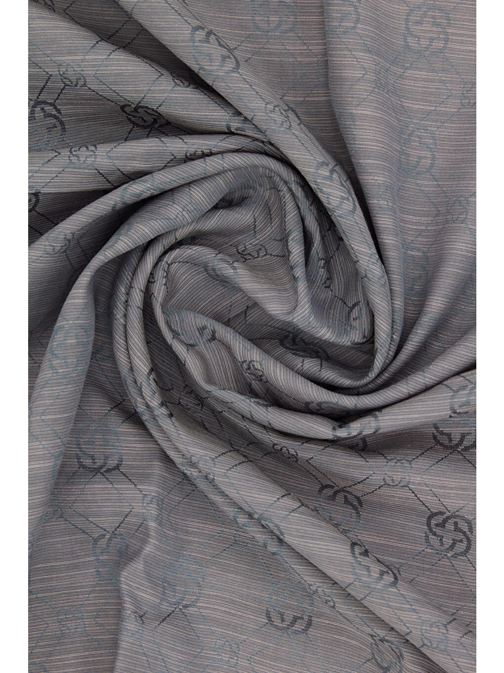 İpek Pamuk Jakar Açık Gri Eşarp-1