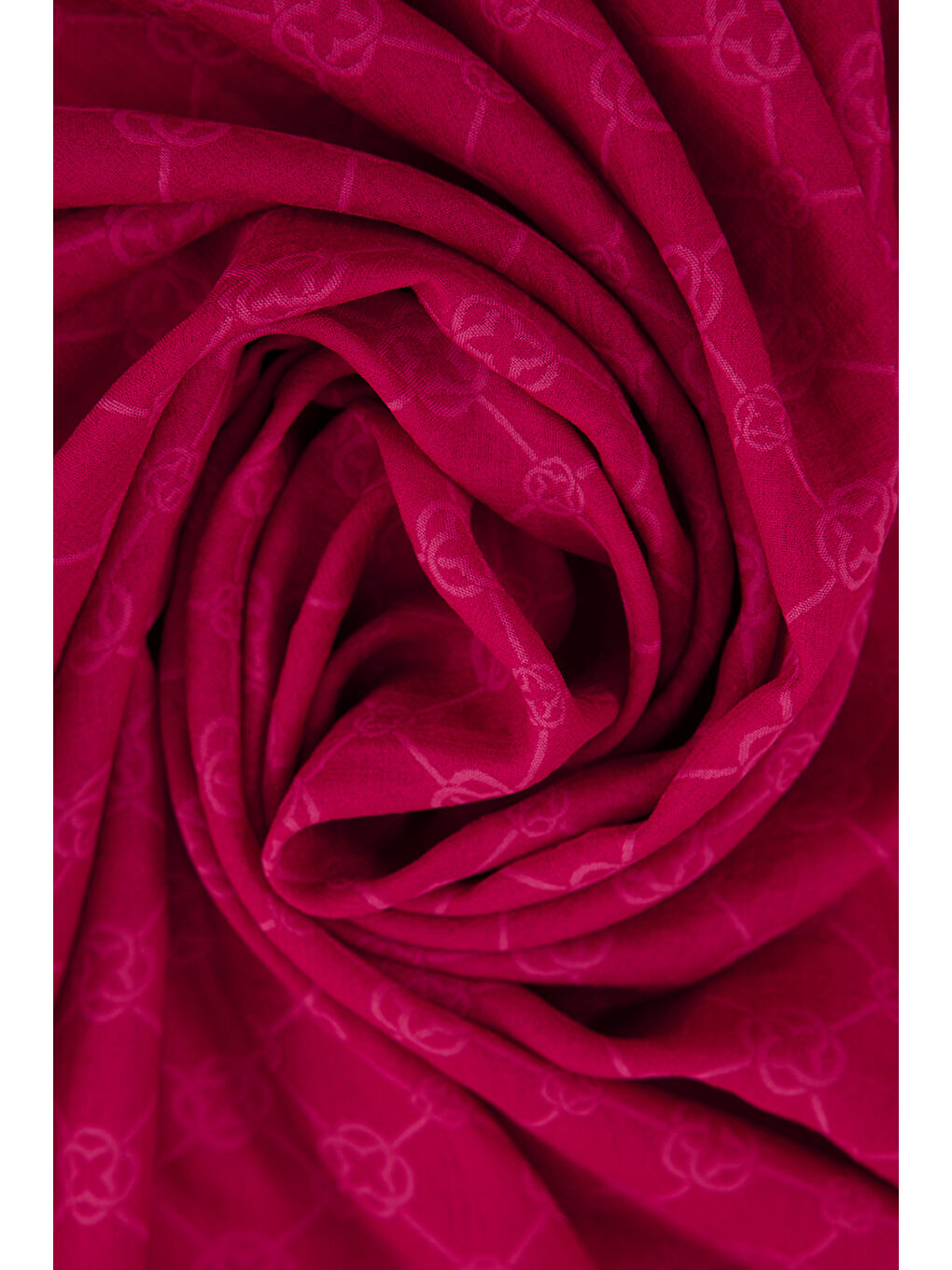 Fuşya 75X190 Cm 1090100 Elegance Monogram Şal-1