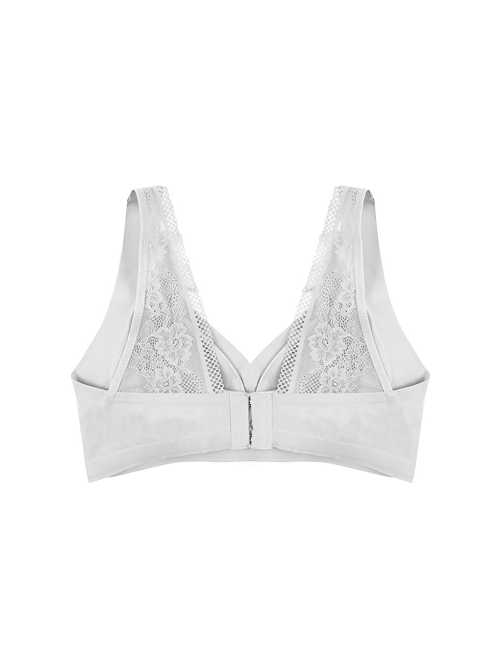 Ekru Balensiz Lazer Dilim Detaylı Sırt Dantelli Dikişsiz Sütyen-2