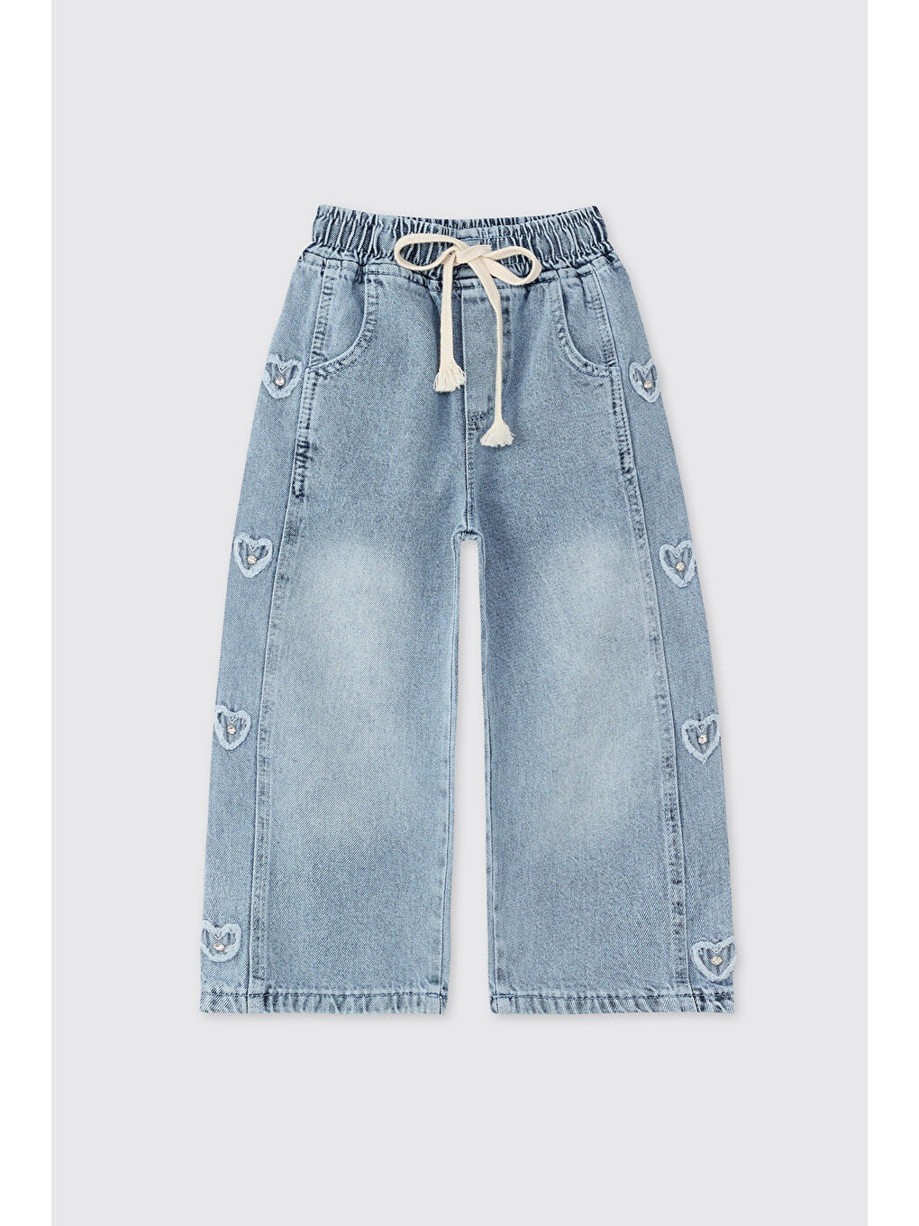 Kız Çocuk Mavi Denim Pantolon