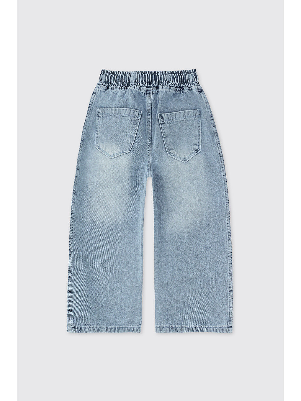 Kız Çocuk Mavi Denim Pantolon-1