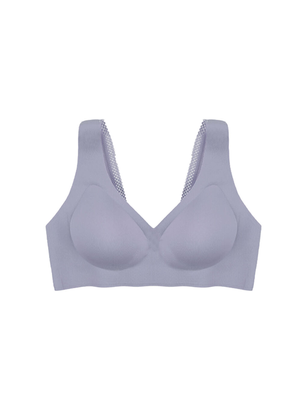 Mavi Balensiz Lazer Dilim Detaylı Sırt Dantelli Dikişsiz Sütyen