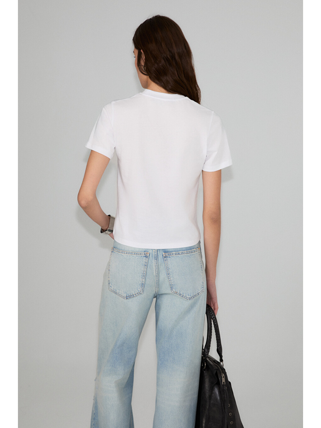 Beyaz ASENA Kadın Yumuşak Ve %100 Organik Pamuklu Dünya Kupasına Özel Baskılı BEYAZ T-Shirt-4