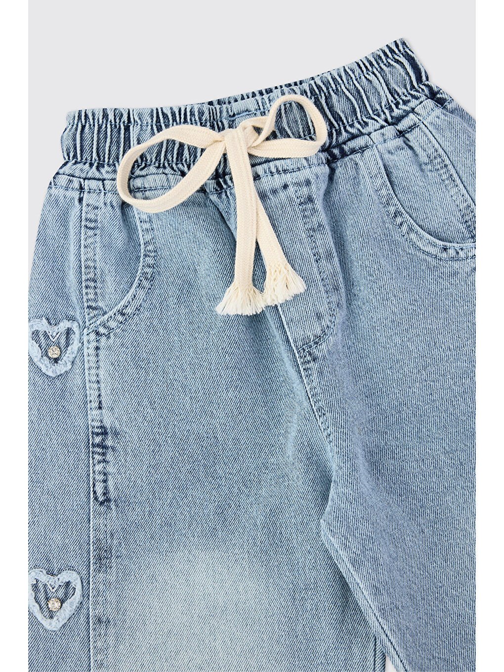 Kız Çocuk Mavi Denim Pantolon-2