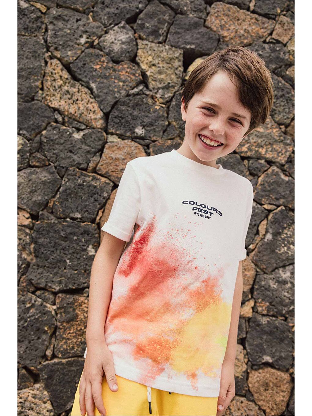 Karışık Renkli Baskılı Erkek Çocuk Tshirt-1