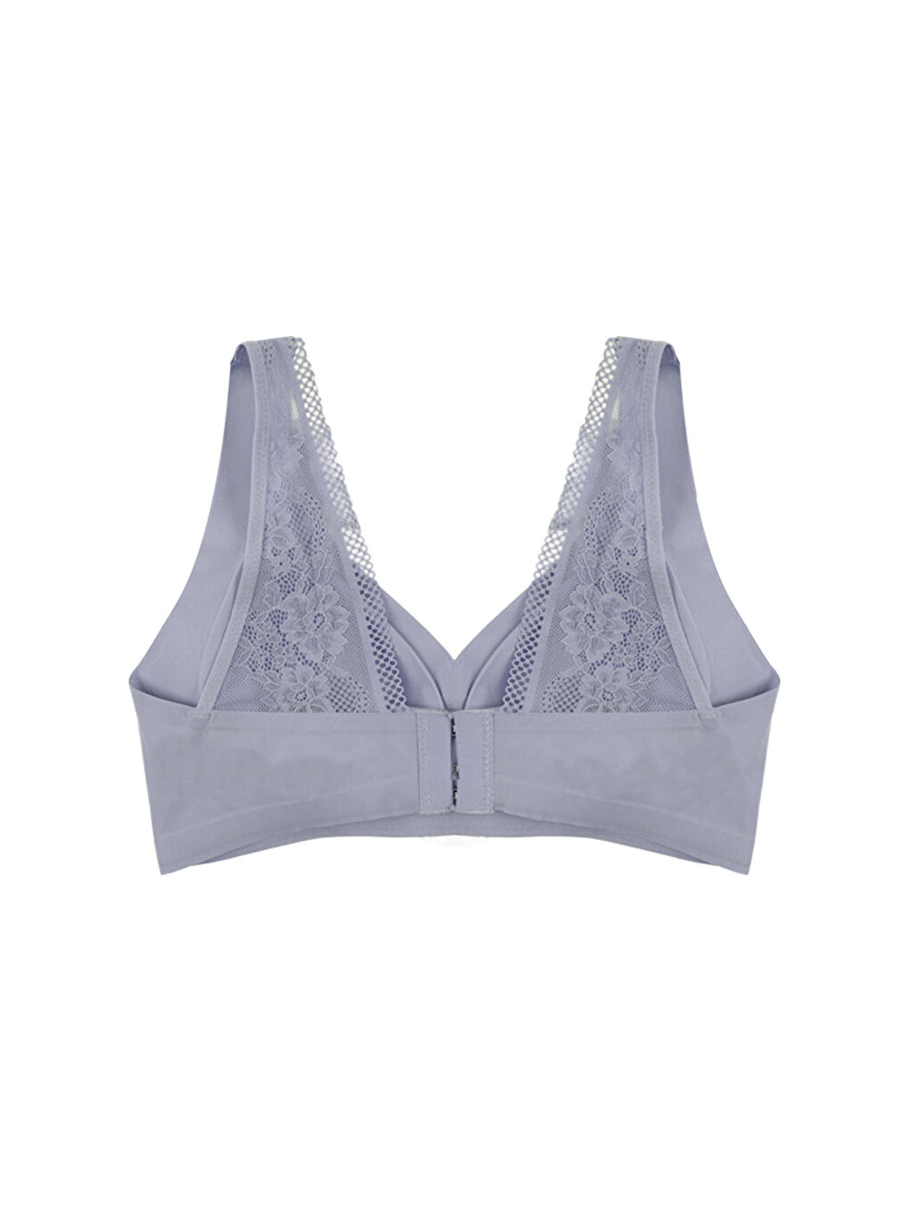 Mavi Balensiz Lazer Dilim Detaylı Sırt Dantelli Dikişsiz Sütyen-2