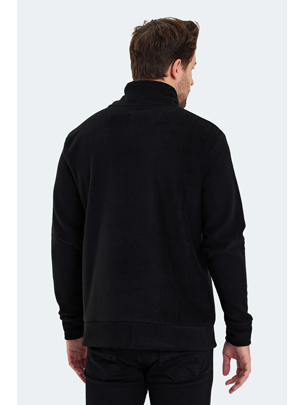 SANSA 2 Lİ SET Erkek Fermuarlı Dik Yaka Cepli Siyah - Haki Polar-6