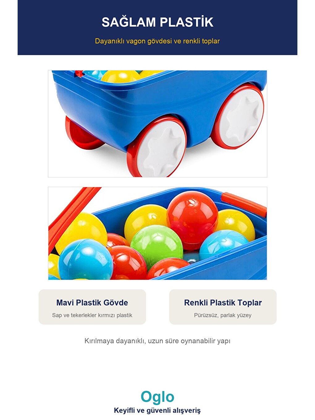 Gezgin Vagon Oyun Seti 24 Adet 7 Cm Renkli Top Mavi-3