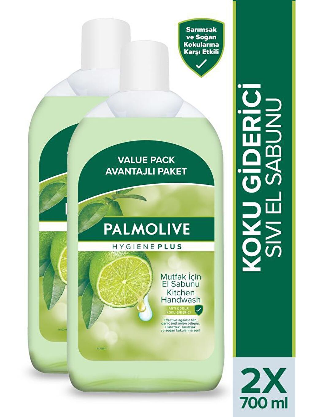 Palmolive Yeşil Mutfak için Koku Giderici Sıvı El Sabunu 700 ml x 2 Adet