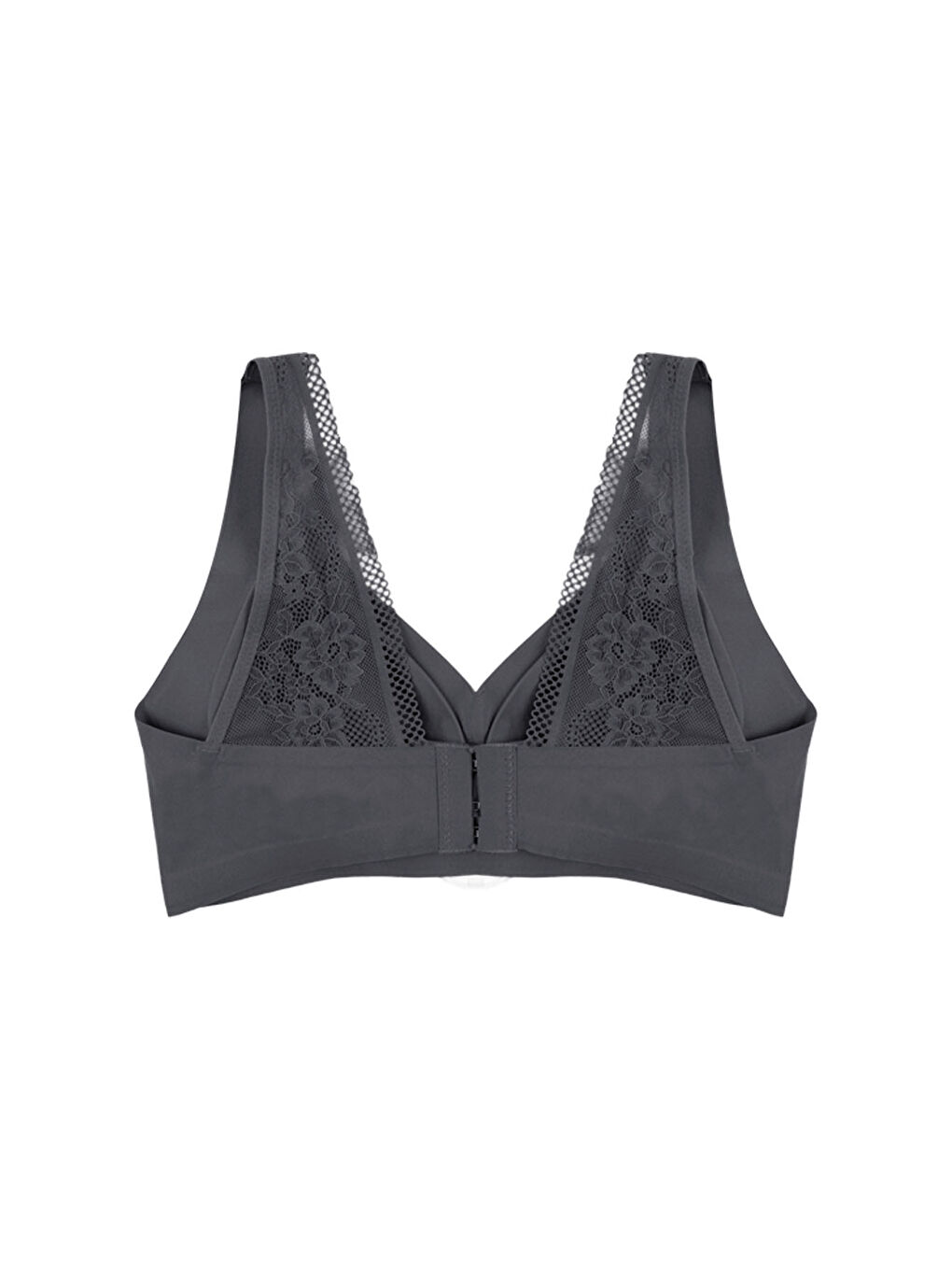 Siyah Balensiz Lazer Dilim Detaylı Sırt Dantelli Dikişsiz Sütyen-2