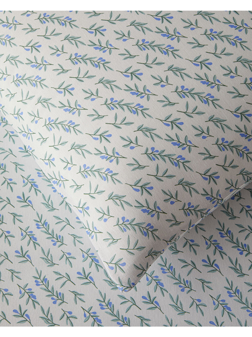 Meadowbud Kolay Ütülenir Çift Kişilik Nevresim Seti 200x220 Cm Mavi - Yeşil-3