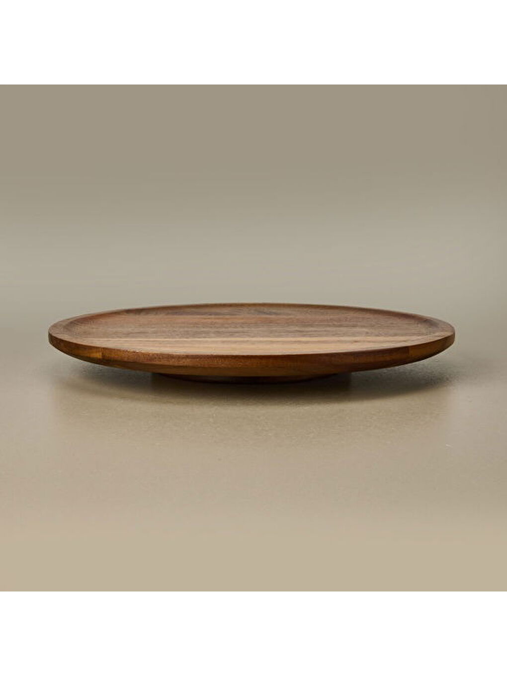 Akasya Yuvarlak Dönerli Sunumluk - Kahverengi - 35 cm-3