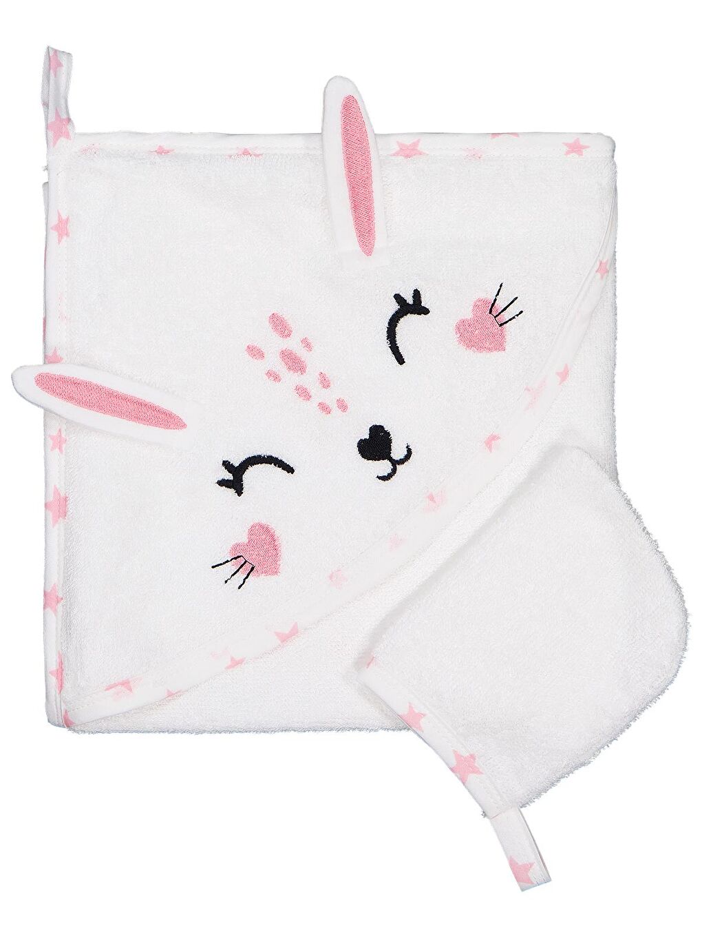 Baby Tavşan Mobil Kulaklı Bambu Havlu - Ekru Standart