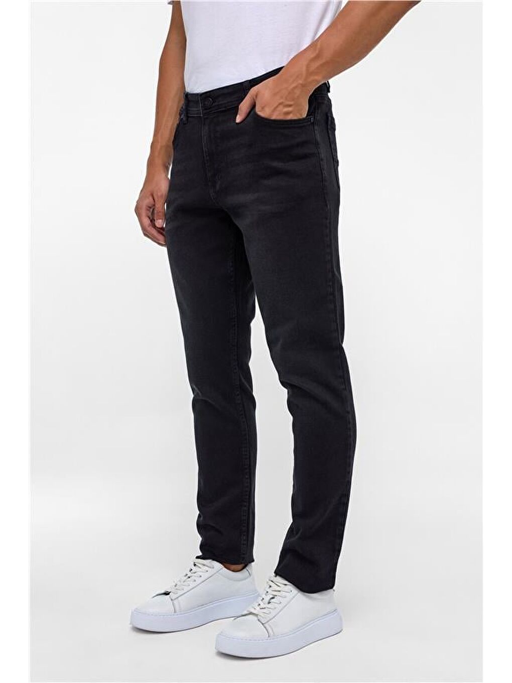 Siyah Slim Denim Pantolon-2