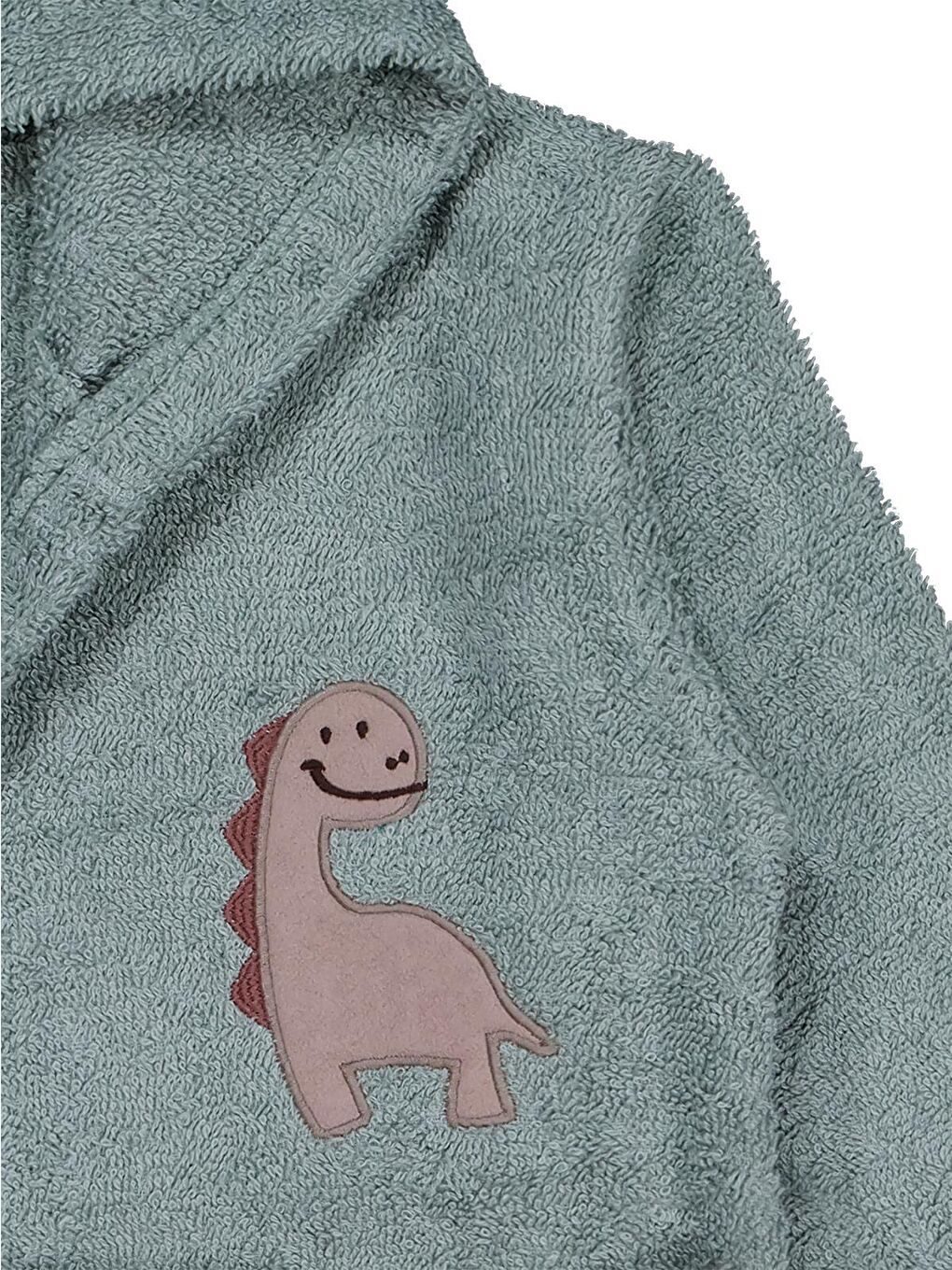 Baby Dinozor Nakışlı 0-24 Ay Bornoz - Haki Standart-1