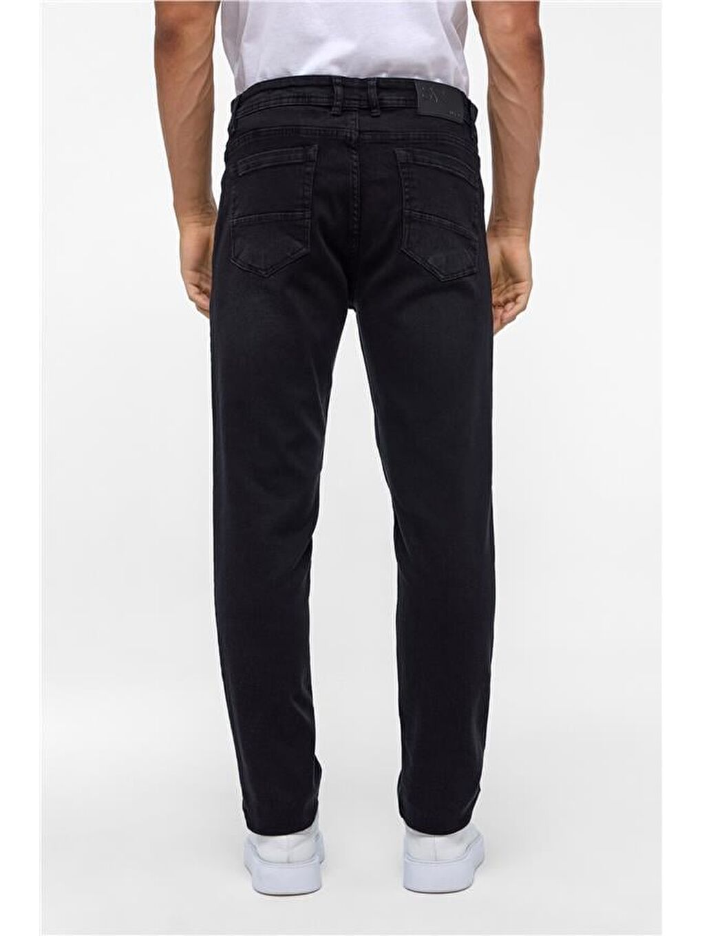 Siyah Slim Denim Pantolon-4