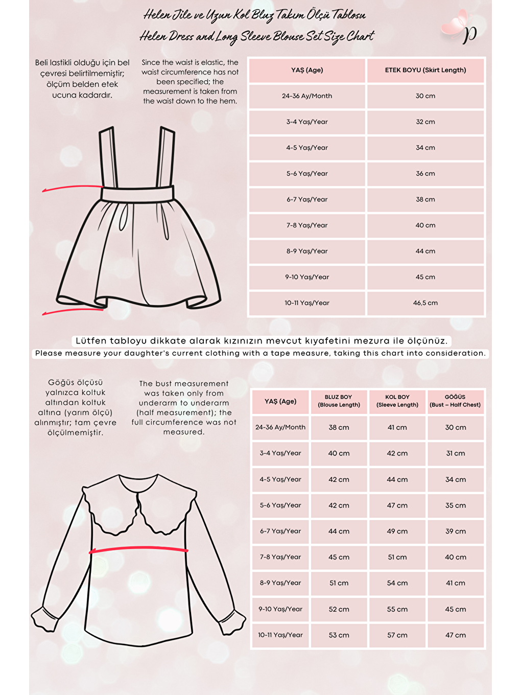Kız Çocuk Helen Kırmızı Askılı Bağlama Jile 29 Ekim Elbise Ekru Dantel Uzun Kollu Bluz Abiye Takım-3