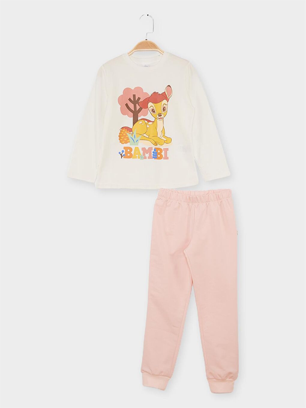 Pembe Bambi Lisanslı Kız Çocuk 2'li Takım 21319