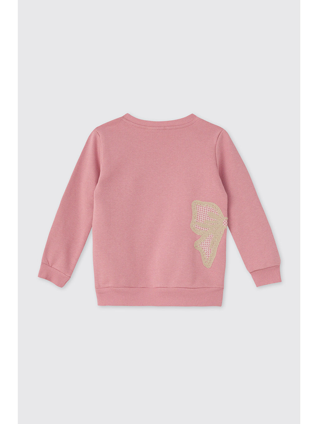 Pembe Kız Çocuk Pudra Sweatshirt-1