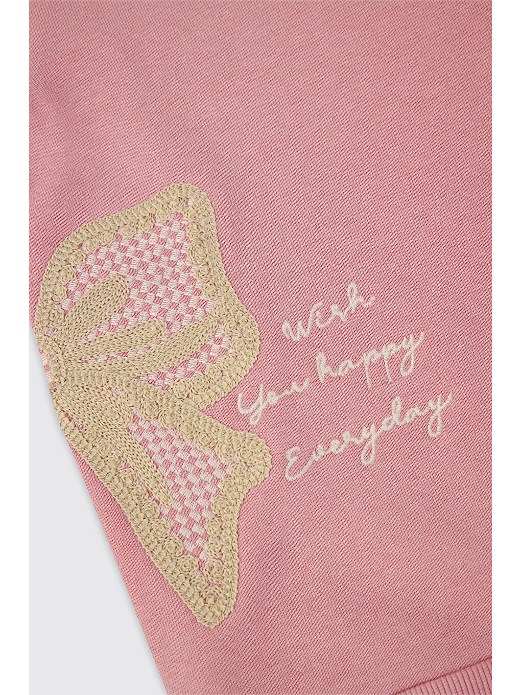 Pembe Kız Çocuk Pudra Sweatshirt-2