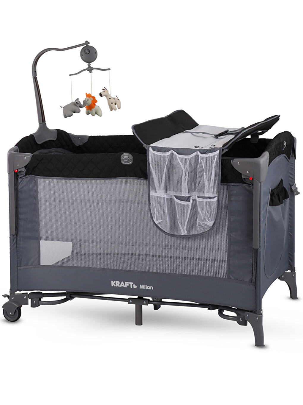 Milan Anne Yanı Oyun Parkı 70x110 cm Siyah