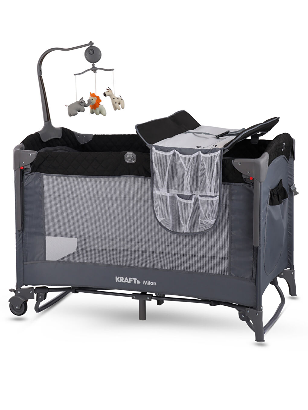 Milan Anne Yanı Oyun Parkı 70x110 cm Siyah-1