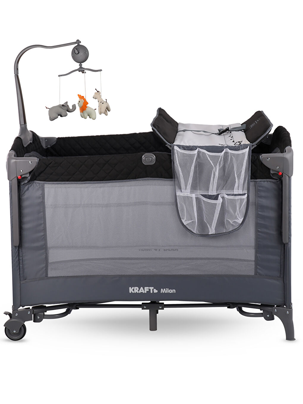 Milan Anne Yanı Oyun Parkı 70x110 cm Siyah-2